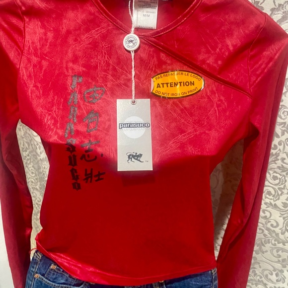 Ladies Parasuco 90’s Vintage Ergonomic Graffiti Blouse Sz M - Picture 3 of 6